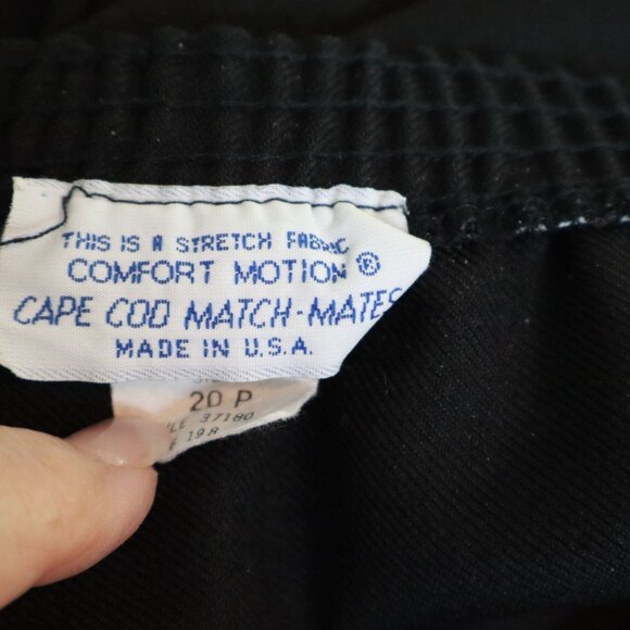 Cape Cod Match Mates Women's Black Dress Pants Size 20P Pull On Business/Travel - Picture 4 of 5
